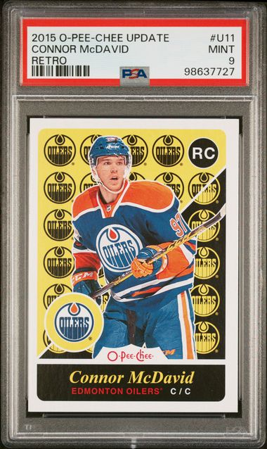 2015-16 O-Pee-Chee Update Retro #U11 Connor McDavid PSA 9 (Rookie)