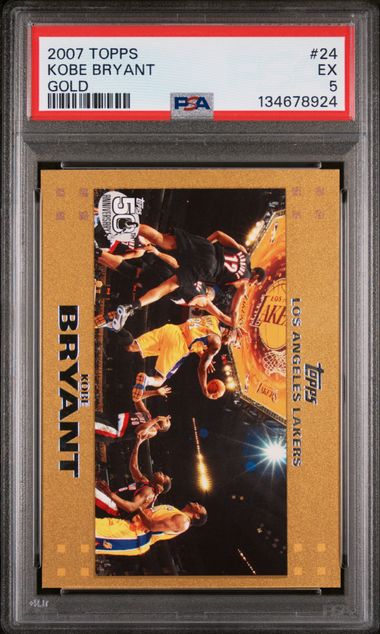 2007-08 Topps Gold #24 Kobe Bryant #1819/2007 PSA 5