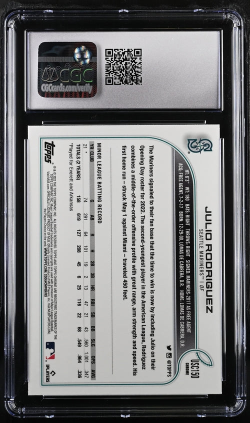 2022 Topps Chrome Update #USC150 Julio Rodriguez CGC 9.5 (Rookie)