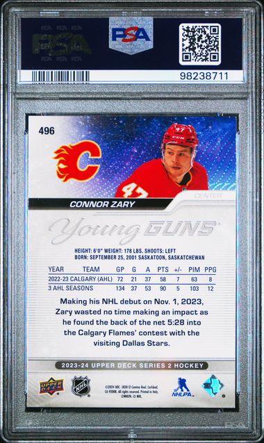 2023-24 Upper Deck #496 Connor Zary PSA 9 (Rookie)