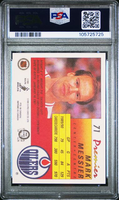 1990-91 O-Pee-Chee Premier #71 Mark Messier PSA 8