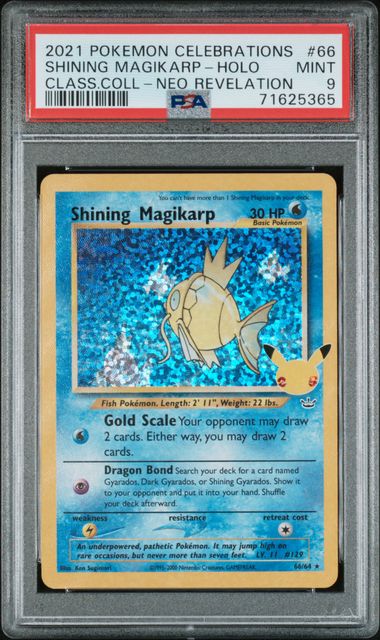 2021 Pokemon Celebrations Classic Collection #66 Shining Magikarp- Holo PSA 9