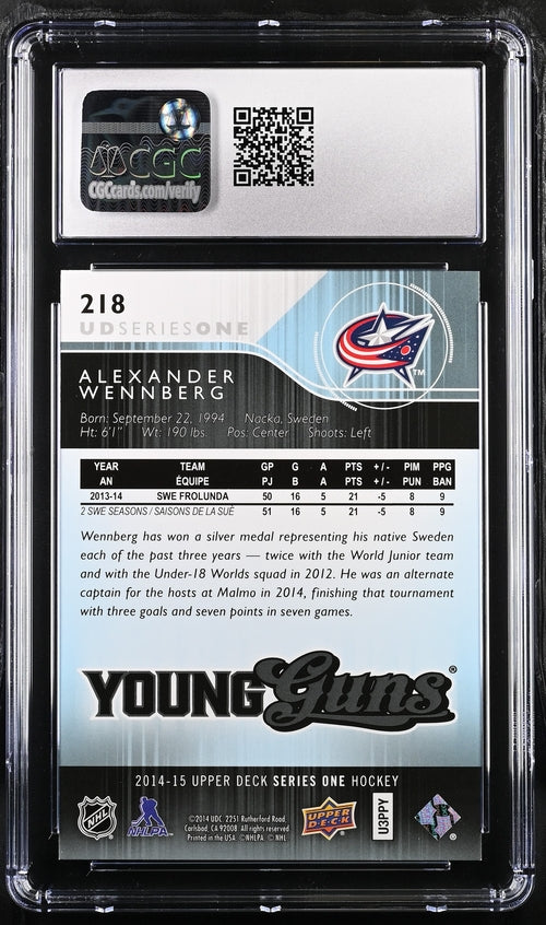 2014-15 Upper Deck #218 Alexander Wennberg CGC 10 (Rookie)