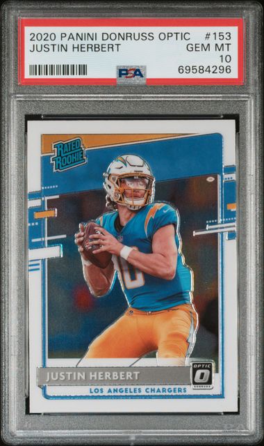 2020 Donruss Optic #153 Justin Herbert PSA 10 (Rookie)