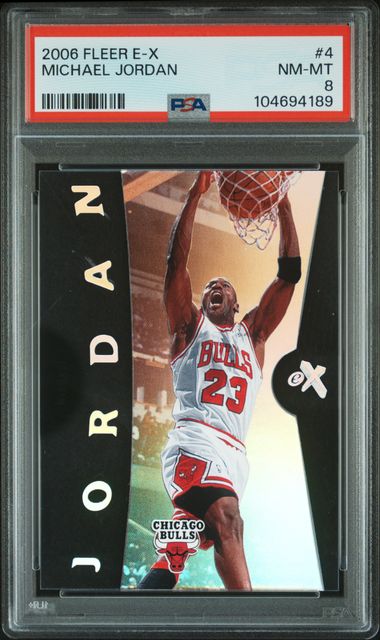 2006-07 Fleer E-X #4 Michael Jordan PSA 8