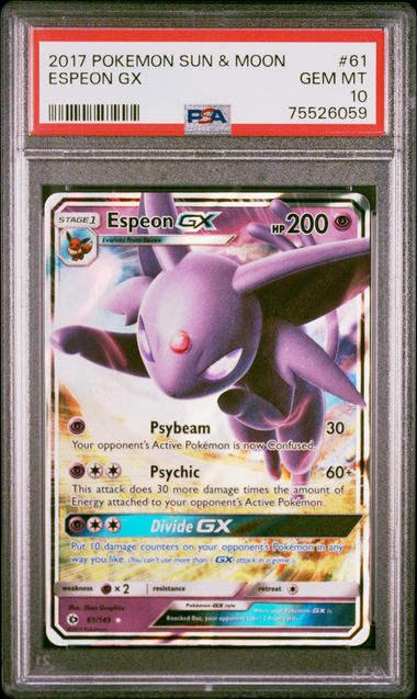 2017 Pokemon Sun & Moon #61 Espeon GX PSA 10