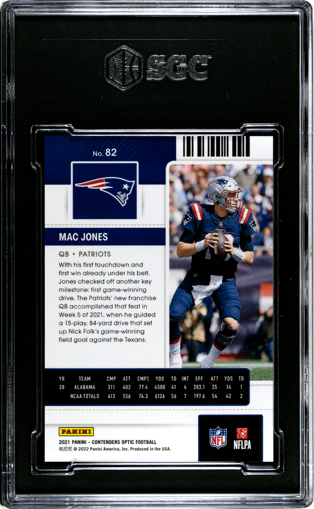 2021 Panini Contenders Optic Rookie Ticket #82 Mac Jones SGC 9 (Rookie)