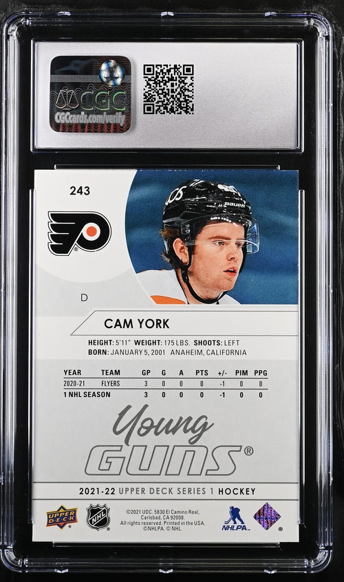 2021-22 Upper Deck #243 Cam York CGC 9 (Rookie)
