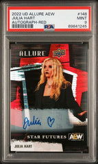 2022 Upper Deck Allure AEW Autographs Red Rainbow #148 Julia Hart PSA 9 | Eastridge Sports Cards