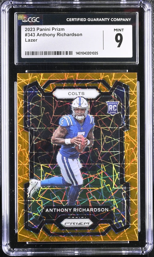 2023 Panini Prizm Lazer #343 Anthony Richardson CGC 9 (Rookie)