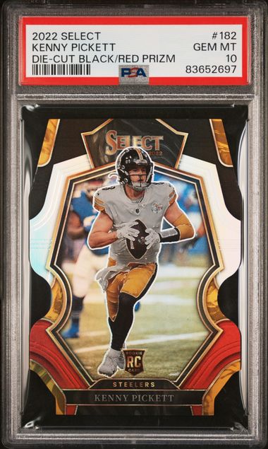 2022 Select Black/Red Die-Cut Prizm #182 Kenny Pickett PSA 10 (Rookie)
