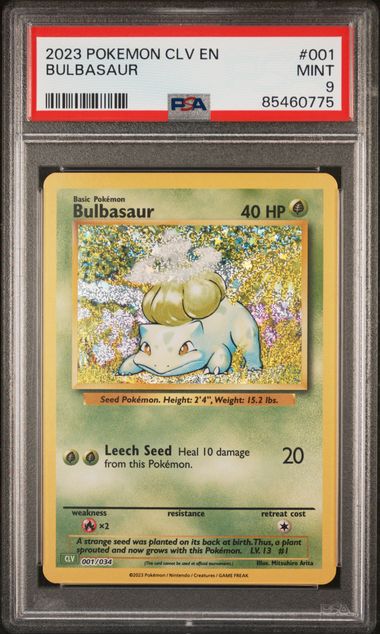 2023 Pokemon Trading Card Game Classic #001 Bulbasaur PSA 9