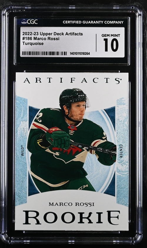 2022-23 Artifacts Turquoise #186 Marco Rossi CGC 10 (Rookie)