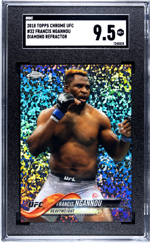 2018 Topps Chrome UFC Diamond Refractor #32 Francis Ngannou SGC 9.5