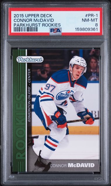 2015-16 Upper Deck Parkhurst Rookies #PR-1 Connor McDavid PSA 8 (Rookie)