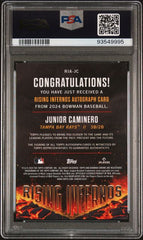 2024 Bowman Chrome Rising Infernos Autographs #RIAJC Junior Caminero #79/99 PSA 9 (Rookie) | Eastridge Sports Cards