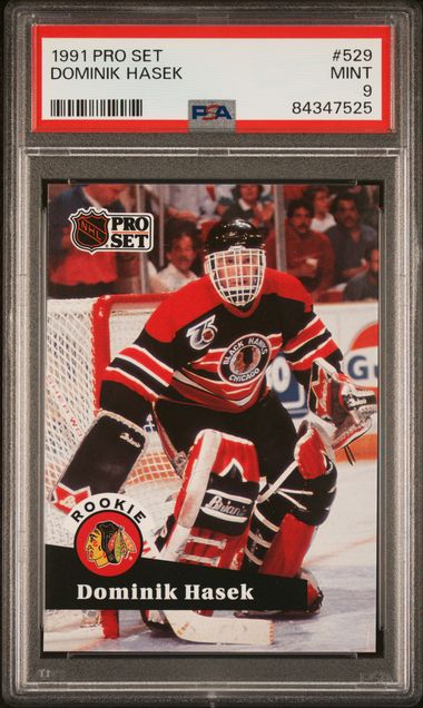 1991-92 Pro Set #529 Dominik Hasek PSA 9 (Rookie)