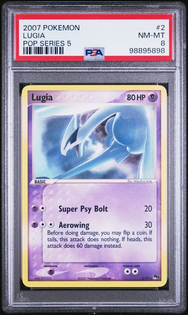 2007 Pokemon Pop Series 5 #2 Lugia PSA 8