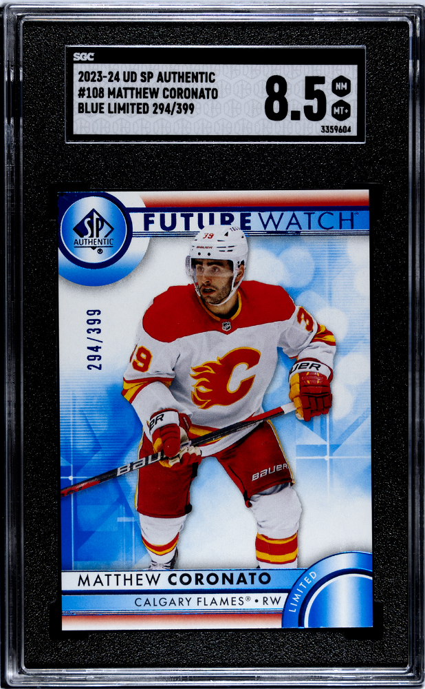 2023-24 SP Authentic Limited Blue #108 Matthew Coronato #294/399 SGC 8.5