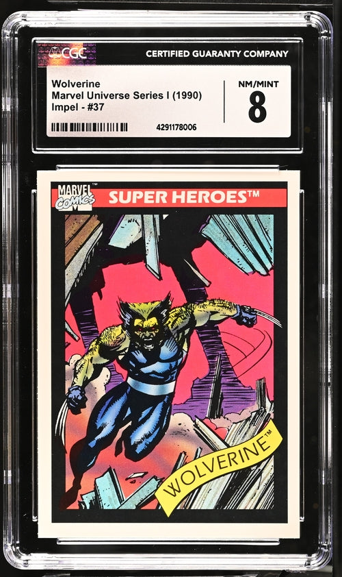 1990 Impel Marvel Universe Series 1 #37 Wolverine CGC 8