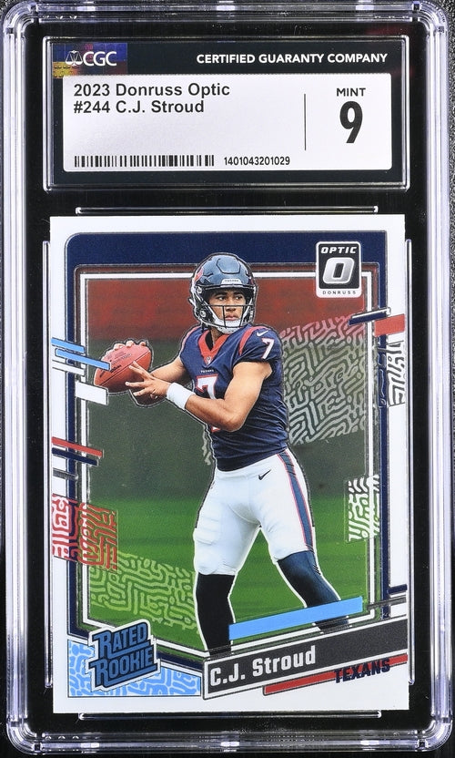 2023 Donruss Optic #244 C.J. Stroud CGC 9 (Rookie)