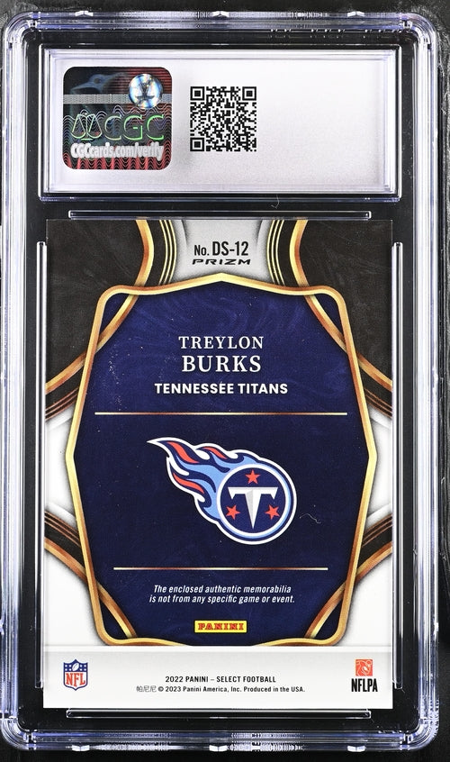 2022 Panini Select Draft Selections Memorabilia Red #DS-12 Treylon Burks CGC 10 (Rookie)