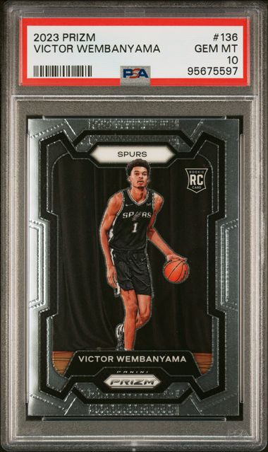 2023-24 Panini Prizm #136 Victor Wembanyama PSA 10 (Rookie)