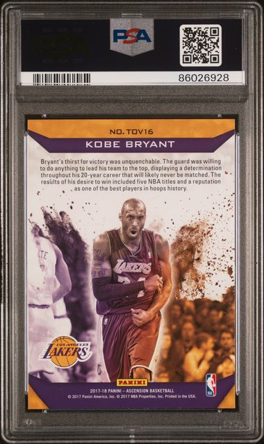2017-18 Panini Ascension The Thrill of Victory #TOV16 Kobe Bryant PSA 9