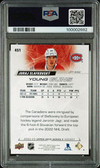 2022-23 Upper Deck #451 Juraj Slafkovsky PSA 8 (Rookie) | Eastridge Sports Cards