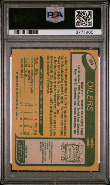 1980-81 O-Pee-Chee #289 Mark Messier PSA 4 (Rookie) | Eastridge Sports Cards