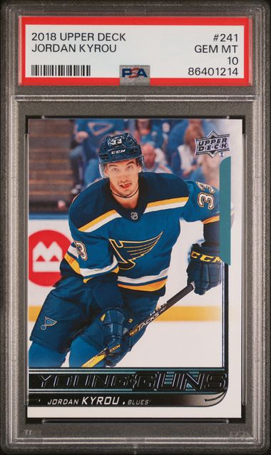 2018-19 Upper Deck #241 Jordan Kyrou PSA 10 (Rookie)