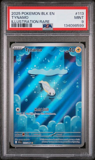 2025 Pokemon Black Bolt #113 Tynamo - Illustration Rare PSA 9