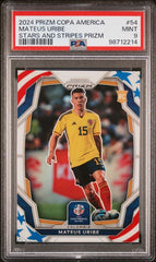 2024 Panini Prizm Copa America Prizms Stars and Stripes #54 Mateus Uribe #13/24 PSA 9 (Rookie) | Eastridge Sports Cards
