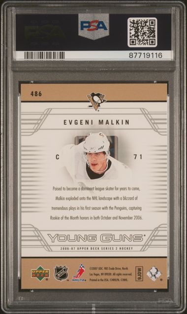 2006-07 Upper Deck #486 Evgeni Malkin PSA 9 (Rookie) | Eastridge Sports Cards