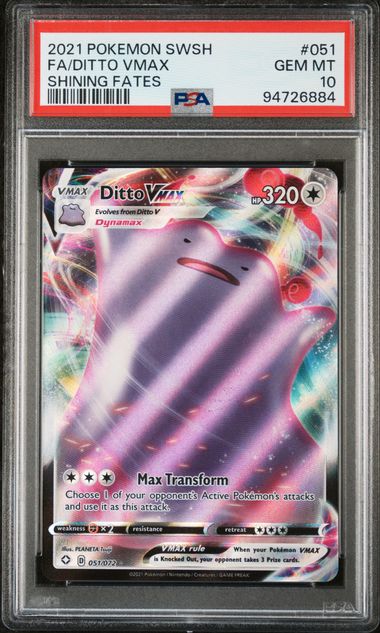 2021 Pokemon Shining Fates #051 Ditto VMax - Full Art PSA 10