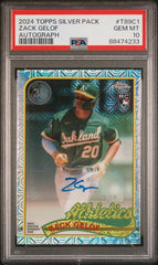 2024 Topps '89 Topps Silver Pack Chrome Autographs #T89C1 Zack Gelof #091/299 PSA 10 (Rookie) | Eastridge Sports Cards