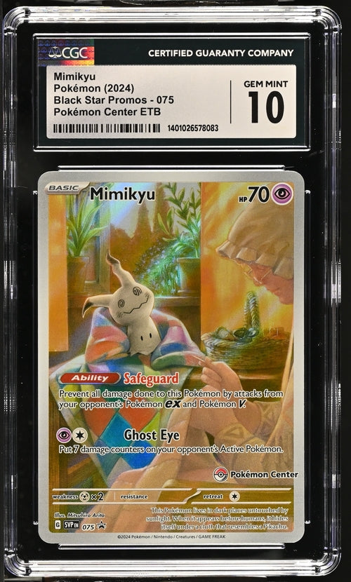 2024 Pokemon Paldean Fates Black Star Promo Pokemon Center #075 Mimikyu CGC 10 | Eastridge Sports Cards