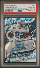 2023 Prestige Franchise Favorites Xtra Points Autographs Platinum #1 Emmitt Smith #3/3 PSA 10 | Eastridge Sports Cards