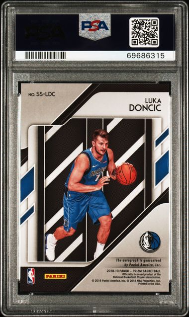 2018-19 Panini Prizm Sensational Signatures #SSLDC Luka Doncic PSA 10 (Rookie)