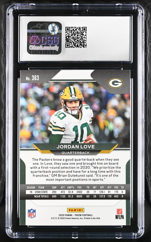 2020 Prizm #363 Jordan Love CGC 9 (Rookie)