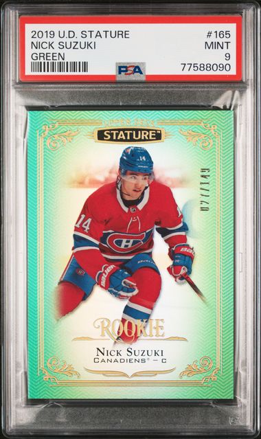 2019-20 Upper Deck Stature #165 Nick Suzuki #027/149 PSA 9 (Rookie)