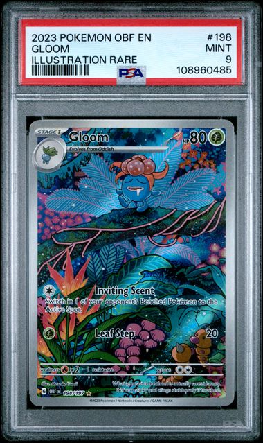 2023 Pokemon Obsidian Flames #198 Gloom- Illustration Rare PSA 9