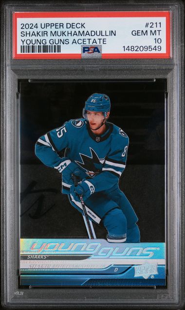 2024-25 Upper Deck Acetate #211 Shakir Mukhamadullin PSA 10 (Rookie)