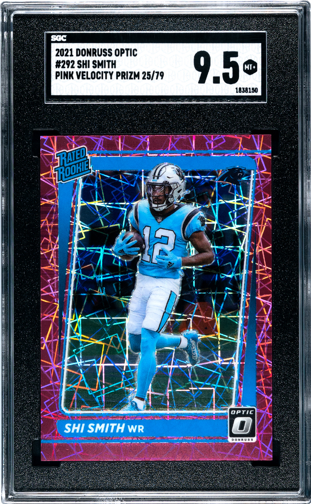 2021 Donruss Optic Pink Velocity Prizm #292 Shi Smith #25/79 SGC 9.5 (Rookie)