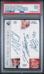 2003-04 SP Authentic Sign of the Times #NSZ Rick Nash/Jason Spezza/Henrik Zetterberg #18/25 PSA 9 | Eastridge Sports Cards