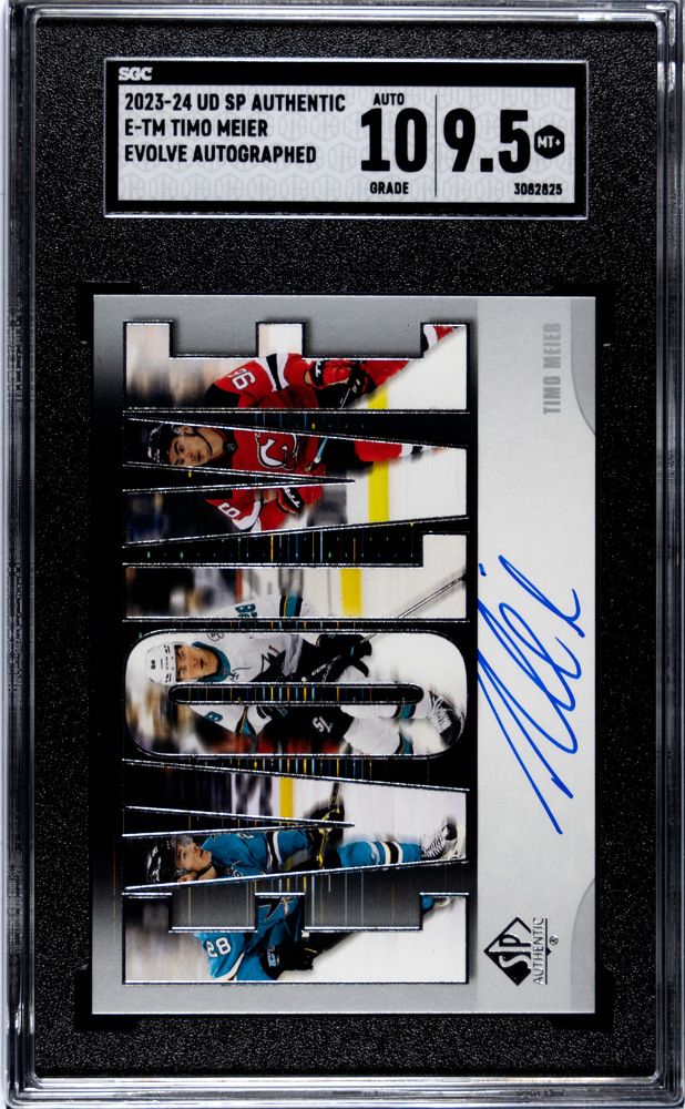 2023-24 SP Authentic Evolve Autograph #E-TM Timo Meier SGC 9.5 (Auto 10)