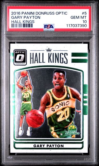 2016-17 Donruss Optic Hall Kings #5 Gary Payton PSA 10