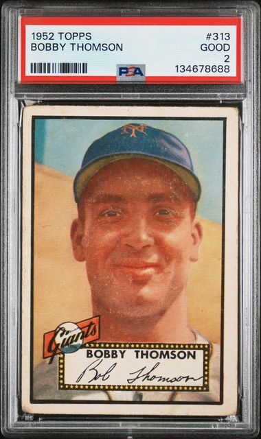 1952 Topps #313 Bobby Thomson PSA 2