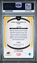 2022 Upper Deck Marvel Studios Allure White Diamond #75 Chris Hemsworth as Thor #18/50 PSA 9 | Eastridge Sports Cards