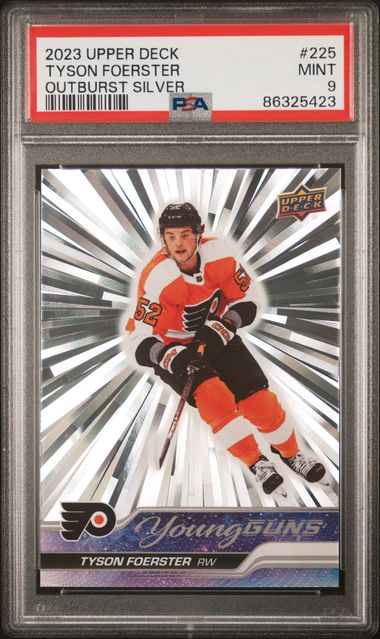 2023-24 Upper Deck Outburst Silver #225 Tyson Foerster PSA 9 (Rookie)